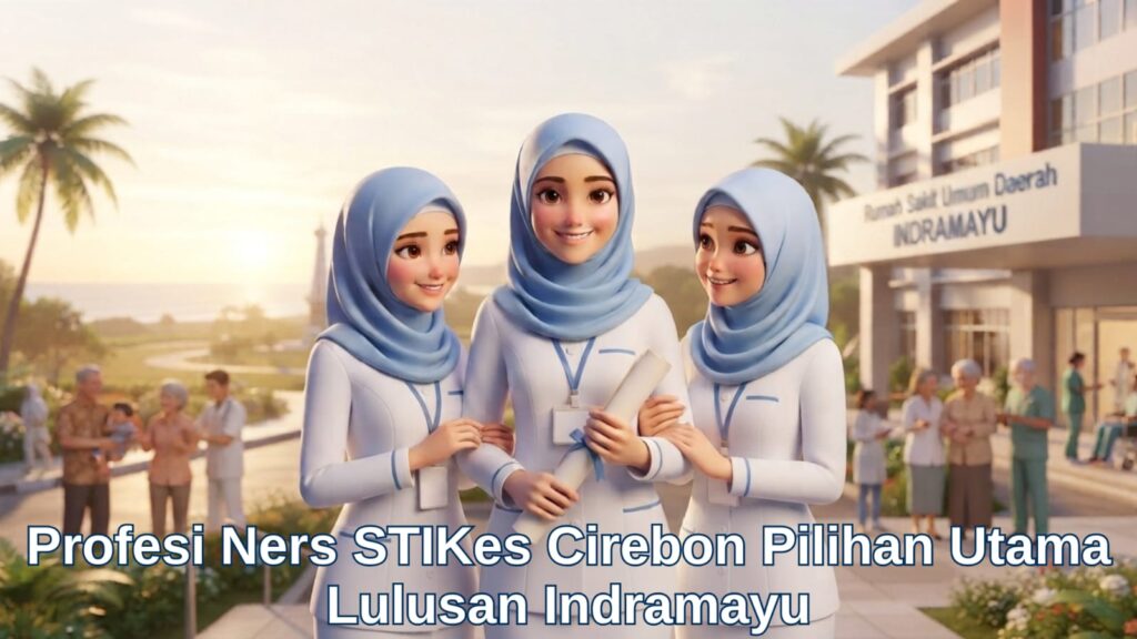 Mahasiswa program profesi ners di STIKes Cirebon yang berasal dari wilayah Indramayu sedang melakukan praktik klinis