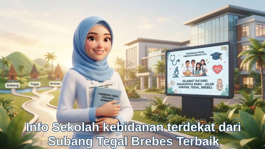 Mahasiswa mengikuti praktikum di sekolah kebidanan terdekat dari Subang Tegal Brebes