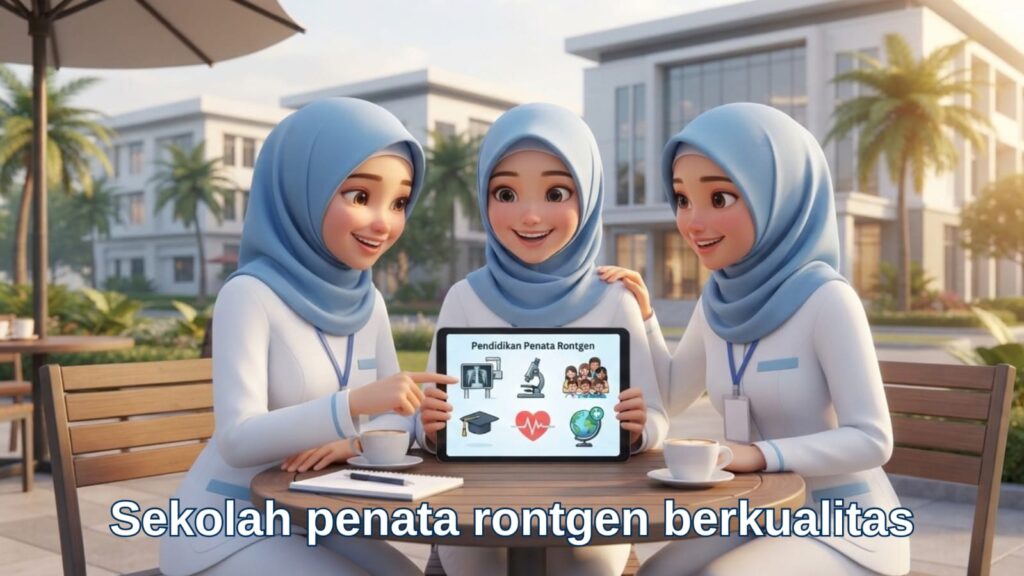 Mahasiswa praktik di Sekolah penata rontgen dekat Tegal Brebes