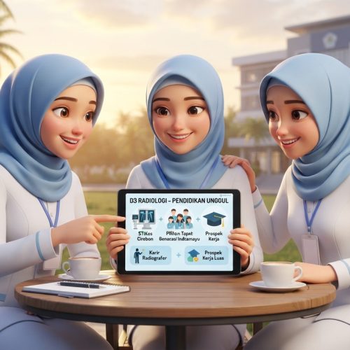 Mahasiswa asal Indramayu mengikuti praktikum kuliah d3 radiologi di STIKes Cirebon
