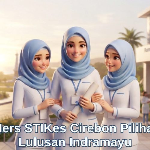 Mahasiswa program profesi ners di STIKes Cirebon yang berasal dari wilayah Indramayu sedang melakukan praktik klinis