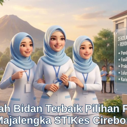 Mahasiswi asal Majalengka mengikuti kegiatan praktikum di sekolah bidan STIKes Cirebon