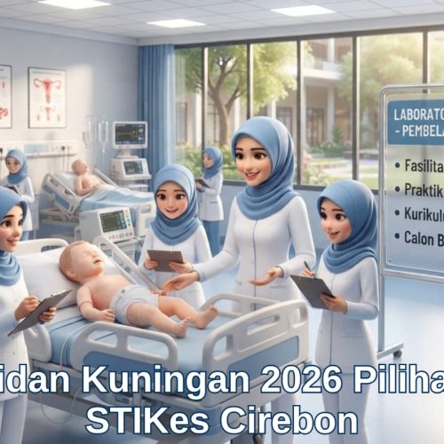 Mahasiswi asal Kuningan mengikuti kegiatan praktikum di sekolah bidan kuningan 2026 STIKes Cirebon