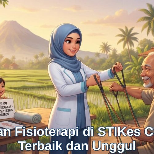 Mahasiswa mengikuti praktikum di jurusan fisioterapi STIKes Cirebon
