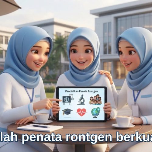 Mahasiswa praktik di Sekolah penata rontgen dekat Tegal Brebes